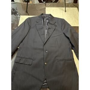 Brooks Brothers 1818 Madison Blazer Jacket 43R 38W Blue Striped Suit Coat